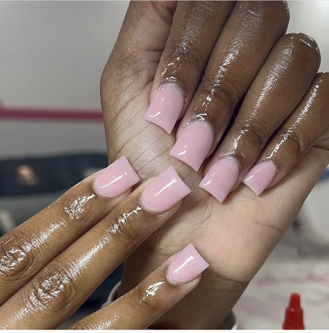 Soft Pink Overlay Nails, Short Soft Pink Nails, Pink Acrylic Powder Nails, Acrylic Powder Nails Ideas, Pink Powder Nails, Overlay Nails, St Elizabeth, Ombre Acrylic Nails, Work Nails