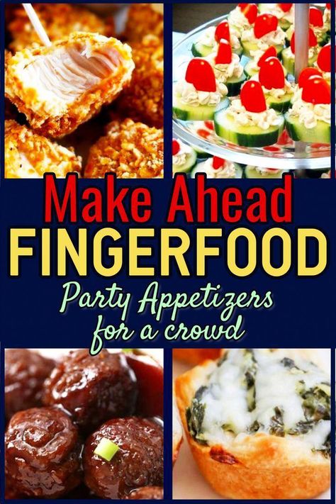 Fingerfood Party Appetizers, Party Appetizers For A Crowd, Finger Food Party, Fingerfood Recipes, Fingerfood Ideas, Slow Cooker Appetizers, Simple Appetizer, Make Ahead Appetizers, Fingerfood Party