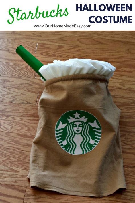 Make your own Starbucks Halloween Costume! This step by step tutorial includes picture sof the steps and materials needed for the project! Includes steps for making a coordinating Barista Apron for a sibling! Click to see how to make a your kid's coolest costume! Sibling Halloween Costumes Boys, Starbucks Halloween Costume, Starbucks Costume, Sibling Halloween Costumes, Halloween School Treats, Halloween Costumes Ideas, Halloween Memes, Starbucks Halloween, Halloween Treats Easy