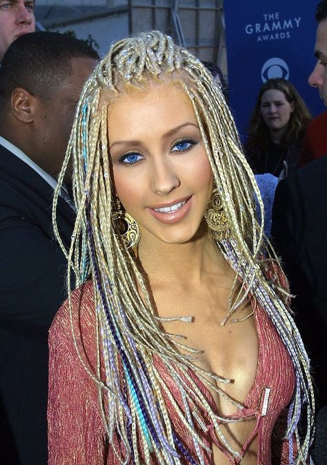 Pictures of Christina Aguilera Through the Years | POPSUGAR Celebrity Burning Man Hair, White Girl Braids, Braids Pictures, Makeup Hacks Beauty Secrets, French Braid Hairstyles, Types Of Braids, Braided Ponytail Hairstyles, Micro Braids, Girls Braids