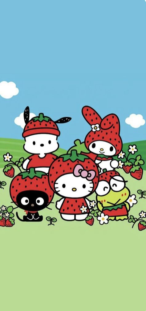 Hello Kitty And Friends Wallpaper, Hello Kitty And Her Friends, Hello Kitty Wallpapers, Aesthetic Animated, Animated Cute, Sanrio Wallpapers, Whats Wallpaper, Tapeta Z Hello Kitty, Hello Kitty Wallpaper Hd