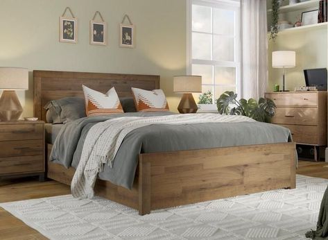 Modern Headboard Design, Wooden Ottoman, Sofa Bed Blue, Ottoman Bed Frame, Oak Bed Frame, Grey Sofa Bed, Modern Headboard, Headboard Design, Pull Out Sofa Bed