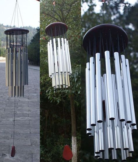 Wind Chimes For Sale, Wind Chimes Sound, Wind Chime Parts, Large Wind Chimes, Carillons Diy, Bell Gardens, Wind Chimes Craft, Diy Wind Chimes, Garden Decor Items