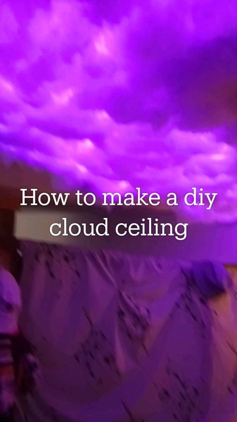 How to make a DIY cloud ceiling in 2022 | Diy clouds ceiling, Diy clouds, Cloud ceiling Ceiling Cloud Design, Diy Clouds Ceiling, Clouds Ceiling, Room Decor Ideas Diy, Cloud Bedroom, Galaxy Bedroom, Ceiling Diy, Galaxy Room, Cloud Ceiling