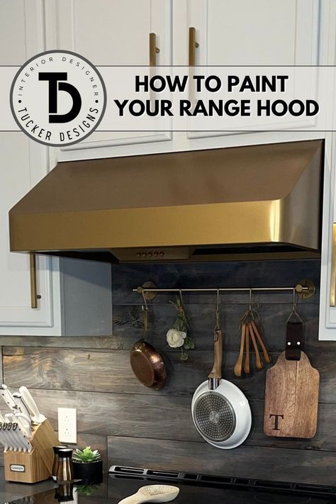 Watch this video to learn how to easily paint your existing range hood. Painting A Stainless Steel Range Hood, Painting Range Hood Diy, Paint Oven Hood, Paint Stove Hood, How To Paint A Range Hood, Painting Oven Hood Diy, Painting Range Hood, Painted Range Hood Ideas, Paint Range Hood