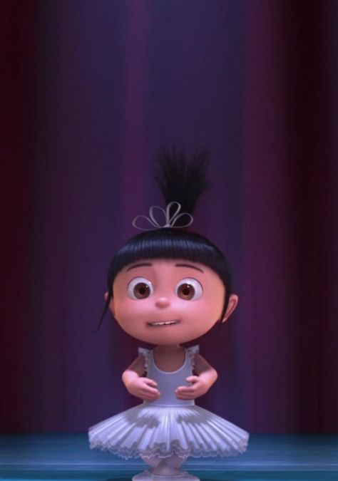 Little Agnes from Despicable Me. The most adorable character. Ever. Agnes Despicable Me, Ballet Wallpaper, Disney Mignon, Despicable Minions, Despicable Me 2, Minions Wallpaper, Minions Despicable Me, Dance Recital, Cute Cartoon Pictures