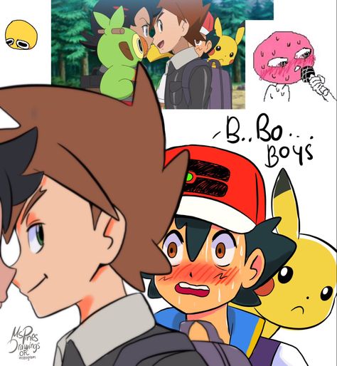 Credits to og artist Pokemon Ash And Goh Fanart, Goh Scorbunny, Pokemon Goh X Horace, Ash X Gary Comic, Ash And Goh Fanart, Pokemon Ash X Gary, Ash X Goh Ship, Pokemon Goh X Ash, Goh Pokemon Fanart