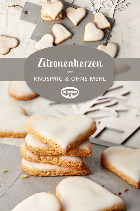 Zitronenherzen: Knusprige Plätzchen mit gemahlenen Mandeln aber ohne Mehl #plaetzchenbacken #keksebacken #vonherzen Gelato Recipe, Ice Cream Maker Recipes, Cookie Dough Ice Cream, Enchiladas Recipe, Healthy Recipes Easy Snacks, Crunchy Cookies, Cheese Appetizers, Pumpkin Spice Cupcakes, Corn Flakes