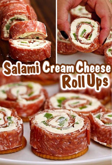 Salami & Cream Cheese Roll Ups - Sugar Apron Salami And Cream Cheese, Salami Cream Cheese, Best Christmas Appetizers, Fat Bomb Recipes, Cream Cheese Roll Up, Cheese Roll, Cream Cheese Rolls, Fat Bomb, Pinwheel Recipes