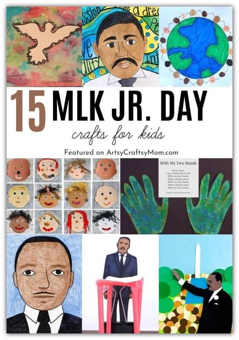 Martin Luther King Jr Day Activities, Martin Luther King Jr Preschool Crafts, Mlk Art Projects For Kids, Mlk Day Crafts For Kids, Martin Luther King Jr Art Projects, Mlk Art For Kids, Martin Luther King Jr Activities Toddler, Mlk Jr Activities For Kids, Mlk Crafts For Kids Preschool