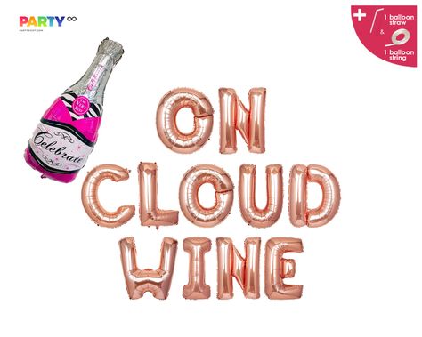 ✦ Please leave your event date in the note ✦  - On Cloud Wine Balloon Banner - Pink champagne balloon - 1 ribbon - 1 straw ♦ We Accept Custom-Order! ♦ ♦ Instructions Below ♦ How to inflate balloons?  https://www.partyeight.com/blogs/articles/how-to-inflate-mylarfoil-self-sealing-balloons-for-decoration How to Make the latex balloons to float in the air? You need Helium Tank to make the latex balloons to float. Here is the link to purchase Helium Tank:  --> https://amzn.to/2PA6u6r ♦ PICKUP OPTION Wine Themed Bachelorette Party Decorations, Bachelorette Party Themes Wine, Bachelorette Wine Theme, Wine Bachelorette Party Theme, On Cloud Wine Bachelorette, Winery Bachelorette Party Ideas, Wine Themed Bachelorette Party, Wine Tour Bachelorette, Bride On Cloud Wine