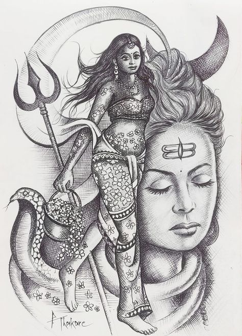 Art & craft ideas | My simple pencil work 🙏 Hindu Tattoos, Hindu Cosmos, Lord Shiva Sketch, Shiva Sketch, Pen Art Work, Shiva Tattoo Design, Barnett Newman, The Destroyer, Bo Bartlett