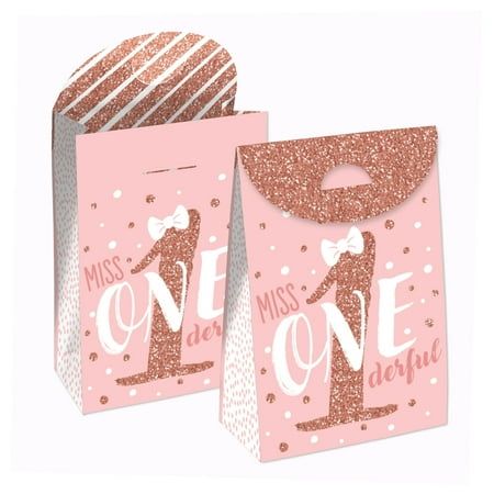 Onederful Party, Little Miss Onederful, Party Goodie Bags, Miss Onederful, First Birthday Party Favor, Small Treats, Thank You Party, Rose Gold Party, Loot Bags