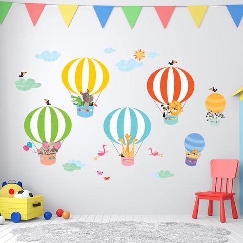 Balloons Wall, Wall Stickers For Kids, Childrens Wall Stickers, Stickers For Kids, Nursery Wall Stickers, Removable Wall Stickers, Stickers Wall, World Map Wall, Balloon Wall