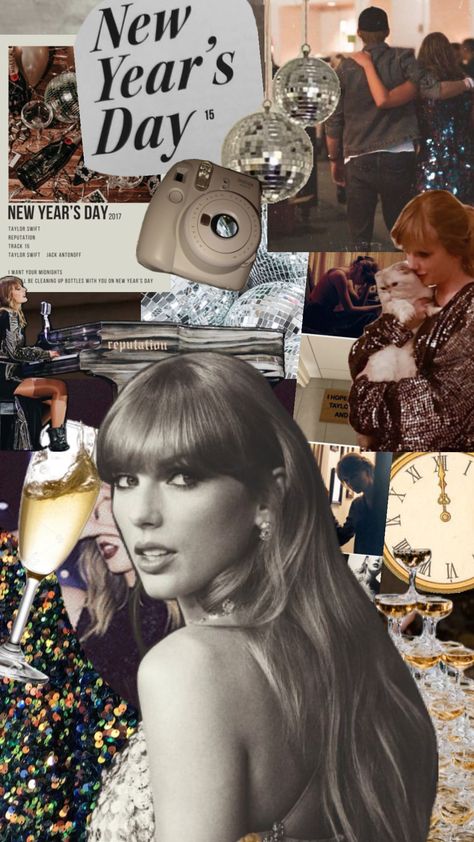 #newyearsday #taylorswift #rep #wallpaper New Years Day Taylor Swift, New Years Wallpapers, 15 Taylor Swift, Taylor Swift Collage, Year Wallpaper, New Year’s Day, Jack Antonoff, Taylor Swift New, New Year Wallpaper