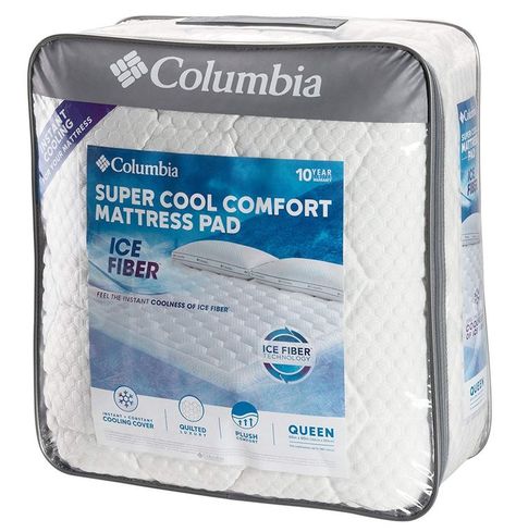 Columbia Sportswear Company Quilted Ice Fiber Cooling Mattress Pad  Deep Pocket Fitted Sheet Cover Stretches to fit 16-18 Deep  Breathable & Hypo-allergenic Plush Bed Topper Protector- Queen Size Cooling Mattress, Bed Topper, Plush Bed, Mattress Pads, Comfort Mattress, Garden Bedding, Mattress Pad, Best Mattress, Mattress Topper