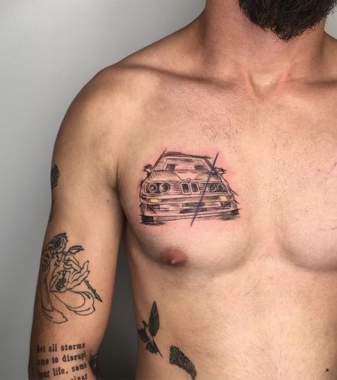 BMW E30 Bmw E30 Tattoo, E30 Tattoo, Bmw Tattoo, Car Tattoos, Bmw E30, Geometric Tattoo, Bmw, Tattoos, Quick Saves