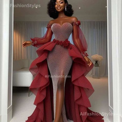 Long Evening Dresses Elegant, Xhosa Attire, Lace Princess Wedding Dresses, Evening Formal Dresses, Gown For Prom, Decorative Stitches, Long Dresses Elegant, Chic Dress Classy, Beautiful Long Dresses