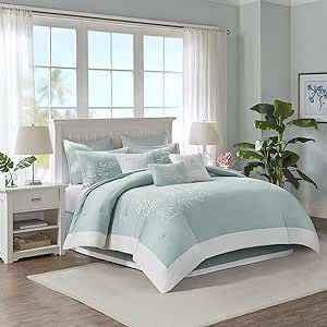 Coastal Bedding Sets, Idea Bedroom, Lights Room, Full Comforter Sets, Decorations Lights, Decorations Bedroom, Cotton Comforter Set, Blue Comforter Sets, Coastal Bedding