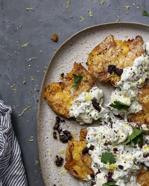 Greek Yogurt, Feta, Yogurt, Potato, Herbs, Cheese, Blue, White