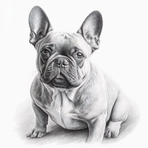 French Bulldog Sketch, Frenchie Drawing, French Bulldog Black, Bulldogs English, Black Bulldog, Golden Retriever Painting, French Bulldog Drawing, French Bulldog Painting, Bulldog Drawing