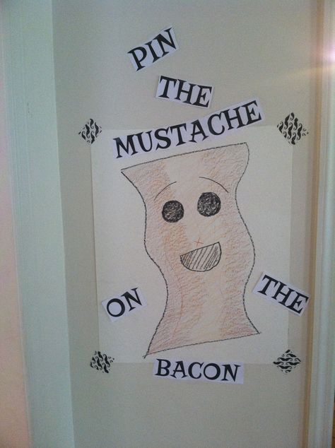 Perfect party game for mustache & bacon lovers alike!!! PIN THE MUSTACHE ON THE BACON!!! Bacon Party Theme, Bourbon Party, Bacon Party, Bacon Lover, Theme Parties, 12th Birthday, Party Game, Perfect Party, Party Event