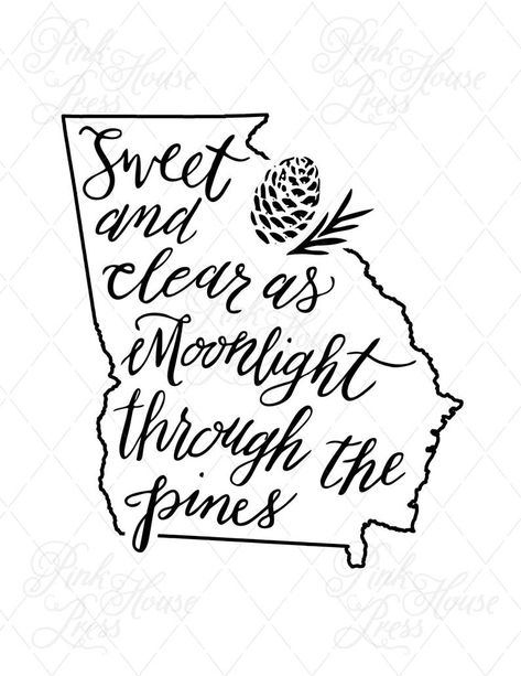 Georgia on My Mind Quote Instant Download Printable | Etsy Gallery Wall Classroom, Southern Picnic, Georgia Quotes, Bulldog Clothes, Money Honey, State Of Georgia, Picnic Style, Georgia Travel, Sublimation Ideas