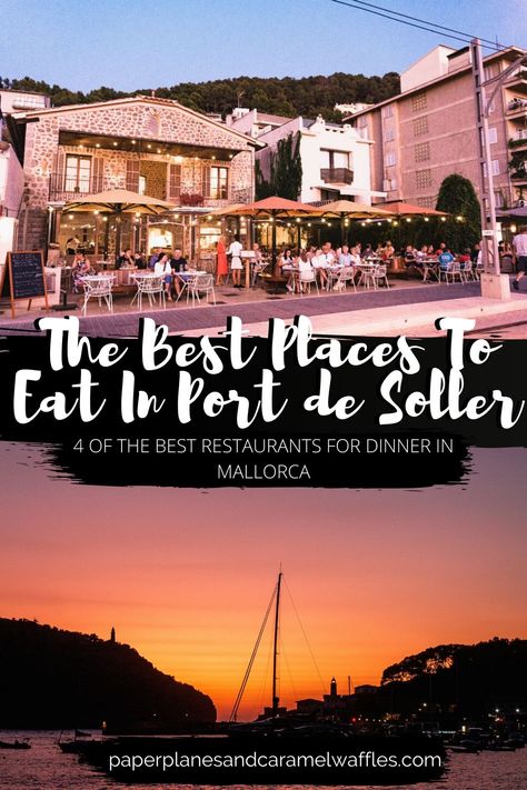 The best restaurants in Port de Soller are here. If you're staying for a long weekend in this gorgeous Mallorca town, these are the best places to eat in Port de Soller. Feat NENI Mallorca, Noname and more! Read more if you want to know which Port de Soller restaurants are the best for you...  NENI Mallorca | Noname | Bikini Island and Mountain Hotel | Places to eat in Mallorca | Port de Soller | Places to eat in Soller | Holiday to Mallorca | Best restaurants in Mallorca | European Travel Best Restaurants In Mallorca, Port Soller Mallorca, Port De Soller Mallorca, Caramel Waffles, Mallorca Beaches, Port De Soller, Mountain Hotel, Spain Trip, Europe 2024