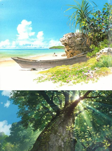 Kazuo Oga, Ghibli Background, Ghibli Artwork, Scenery Background, Ghibli Art, Forest Landscape, Medieval Fantasy, Fantasy Landscape, Anime Background