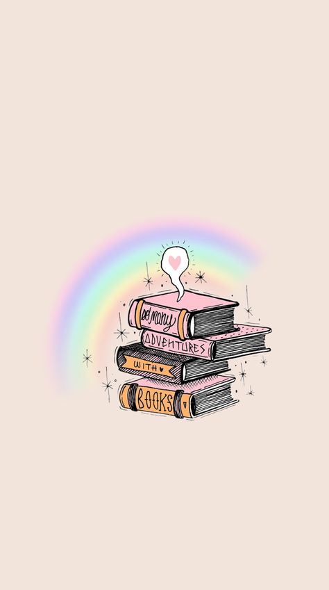 Books Wallpaper Book Wallpaper Aesthetic, Bookish Wallpaper, Rainbow Wallpapers, Books Wallpaper, Wallpaper Glitter, Reader Girl, Book Photo, Book Wallpaper, Rainbow Wallpaper