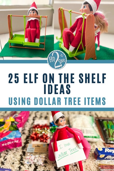 Here are 25 unique elf on the shelf ideas using Dollar Tree items. Spend only $24 to create these 25 elf on the shelf ideas. Kids will love these hilarious and cute elf on the shelf scenes. Cheap Elf On Shelf Ideas, Elf On The Shelf On A Budget, Elf On The Shelf Ideas With Popcorn, How To Make Elf On The Shelf Posable, 25 Days Elf On The Shelf, How To Make Elf On The Shelf Stand Up, Easy Diy Elf On The Shelf Ideas, Elf On The Shelf Presents Gift Ideas, Elf In Bathroom Ideas