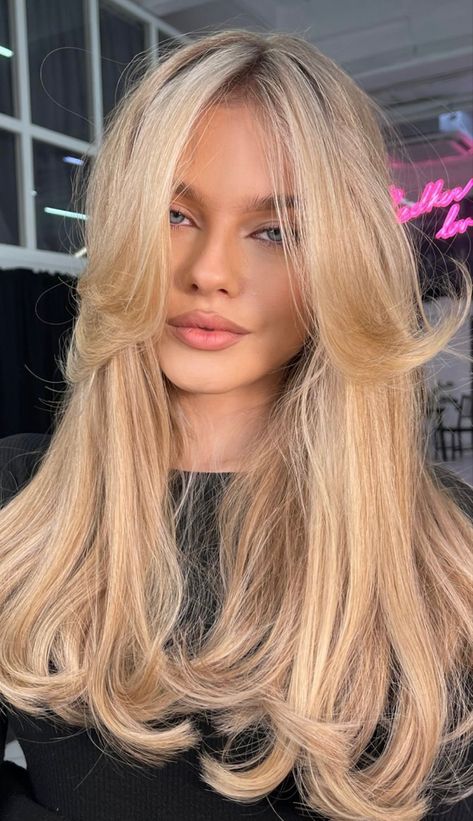 Honey Blonde Hair, Blonde Hair Inspiration, Blonde Hair Looks, Trendy Hair Color, Long Blonde, Haircuts For Long Hair, Long Blonde Hair, Hair Inspo Color, Hair Envy