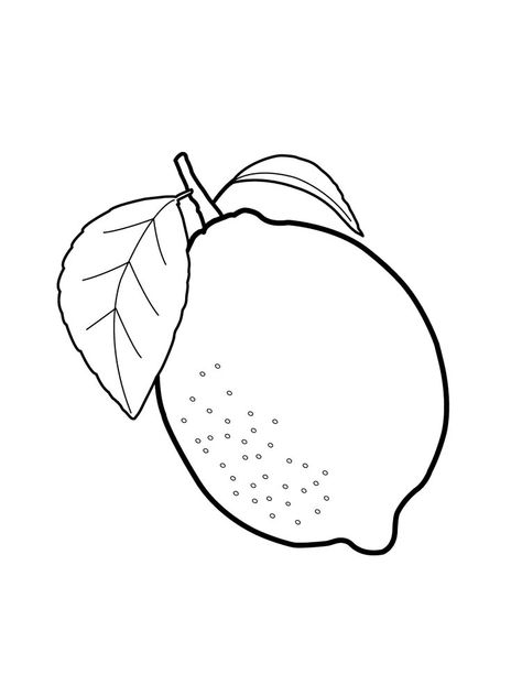 Lemon Clipart Black And White, Fruit Pictures Drawing, Lemon Coloring Page, Lemon Outline, Drawing Lemon, Lemon Drawing, Lemon Clipart, Shape Coloring Pages, Minecraft Coloring Pages