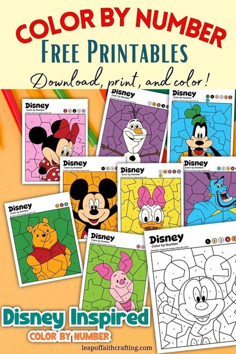 Disney Color By Number, Happy Coloring Pages, Color By Number Coloring Pages, Name Activities Preschool, Number Coloring Pages, Toy Story Coloring Pages, Number Printables, Free Printables For Kids, Color By Number Printable