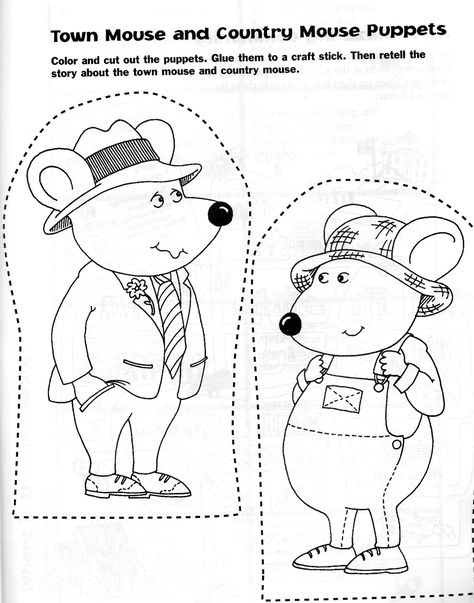 Town Mouse Country Mouse Country Mouse City Mouse Activities, Town Mouse Country Mouse Craft, City Mouse Country Mouse Craft, Town Mouse And Country Mouse Activity, Country Mouse City Mouse, Town Mouse And Country Mouse, Mouse Coloring Pages, Preschool Language, Fall Preschool Activities