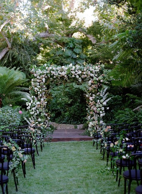 Black Ceremony Chairs, Lake Wedding Ceremony, Swan Lake Wedding, Brides Flowers Bouquet, Jose Villa Photography, Mindy Weiss, Hotel Bel Air, Black Chairs, Inside Weddings