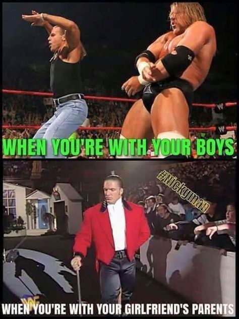 For real tho!! Wwe Meme, Girls Vs Boys, Wwe Shield, Wrestling Memes, Wwe Funny, Wwe Pictures, Stephanie Mcmahon, Wwe Legends, Girl Memes