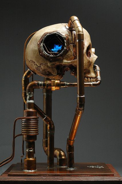 The dream Steampunk Sculpture, Lampe Steampunk, Steampunk Skull, Steampunk Furniture, Steampunk Gadgets, Steampunk Items, Steampunk Ideas, Head Games, Steampunk House