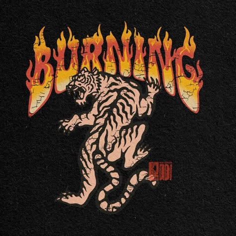 Font Tshirt Design, T Shirt Fonts, Tiger Shirt, Color Aesthetic, Dive Bar, Anime Warrior, Shirts Vintage, Apparel Design, Bandanas