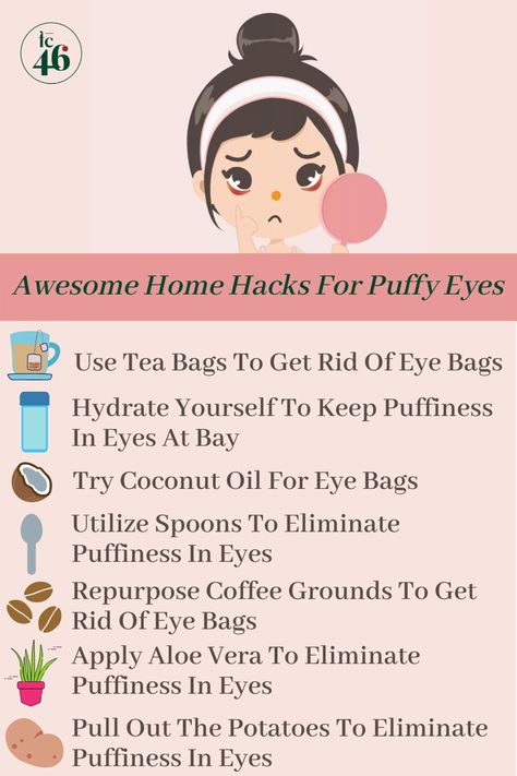 Puffy Eyes Remedy, Blind Pimple, Remove Eye Bags, Anti Wrinkle Mask, Pimples Under The Skin, Beauty Hacks Skincare, Under Eye Wrinkles, Baking Soda Shampoo, Dark Circles Under Eyes