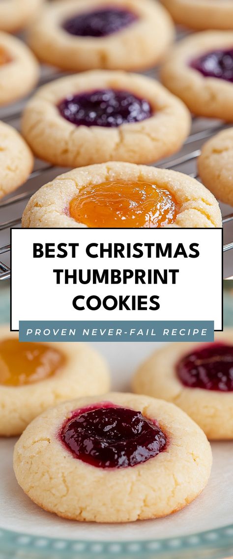 Image for Best Christmas Thumbprint Cookies Christmas Cookies Recipes Thumbprint, 3 Ingredient Cookies Recipes, Dairy Free Cookies Christmas, Quick Holiday Desserts, Christmas Thumbprint Cookies, Thumbprint Cookies Christmas, Dairy Free Christmas Cookies, Christmas Thumbprint, 2024 Cookies