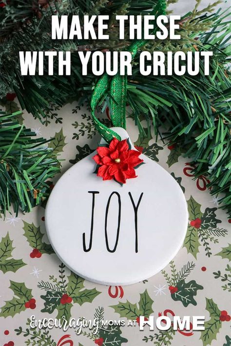 Cricut Ceramic Ornaments Diy, Afternoon Crafts, Ceramic Christmas Ornaments, Christmas Cricut, Joy Gifts, Diy Ceramic, Best Gifts For Mom, To My Husband, Cricut Joy