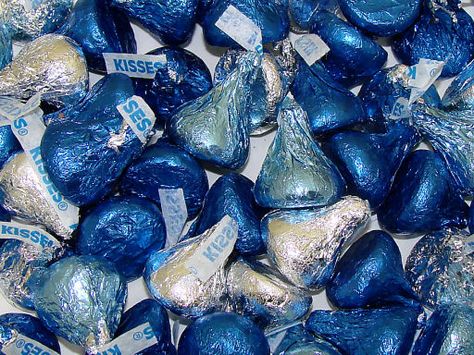 Hershey kisses Candycore Aesthetic, Blue Hershey Kisses, Kiss Aesthetic, Funky Cushions, Underwater Wedding, Hershey's Chocolate, Amazing Girlfriend, Sweet Kisses, Hershey Chocolate