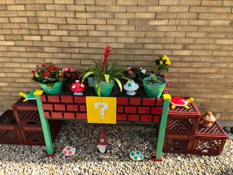 Mario Garden, Backyard Garden Landscape, Garden Decorations, Garden Landscape, Fairy Gardens, Outdoor Ideas, Yard Ideas, Planter Boxes, Backyard Ideas