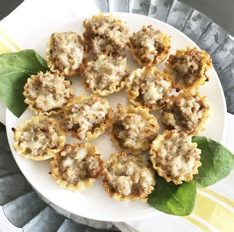 3 Easy Appetizers Using Phyllo Cups - Crisp Collective Sausage Cups, Phyllo Appetizers, Phyllo Shells, Pecan Bites, Ideas For Back To School, Easy Breakfast Ideas, Phyllo Cups, Holiday Appetizers Recipes, Fall Appetizers