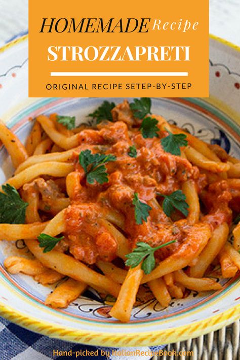 Strozzapreti Recipes, Eat Better, Homemade Pasta, Original Recipe, Dinner Table, Feel Better, Chicken Wings, Italian Recipes, Homemade Recipes