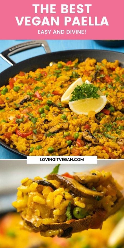 Vegan Paella Spanish, Vegan Richa Recipes, Paella Recipe Vegetarian, Vegan Paella Recipe, Vegetarian Paella Recipe, Vegan Latin Recipes, Paella Vegetarian, Veggie Paella, Vegan Paella