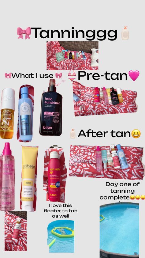 Tanning routine Tan Goals, Tanning Aesthetic, Diy Tanning, How To Tan, Tanning Routine, Beachy Girl, Tanning Skin Care, Best Tanning Lotion, How To Get Tan