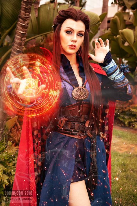 Dr. Strange Cosplay by Genevieve Marie II by wbmstr on DeviantArt Dr Strange Costume, Female Cosplay Ideas, Marvel Cosplay Girls, Gender Bend Cosplay, Marvel Halloween Costumes, Hot Halloween Outfits, Marvel Costumes, Marvel Cosplay, Dr Strange