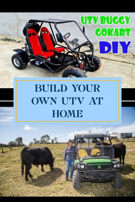 Ready to tackle your next DIY project? Check out our step-by-step guide on how to make a UTV at home! From selecting the perfect machine to assembling the frame, this comprehensive guide covers it all. Whether you want to customize your own side by side for outdoor adventures or are simply passionate about building, this tutorial is for you. Explore tips on the best materials, proper installation of components, and adjustments for comfort. Your homemade Utility Terrain Vehicle awaits, let's get building! Diy Side By Side Atv, Utv Accessories, Terrain Vehicle, All Terrain Tyres, All-terrain Vehicles, Utility Vehicles, Off Road Adventure, Diy Plans, Welding Projects